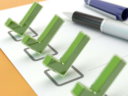 Checklist concept v2, 3D illustration