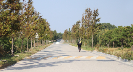 Ride on a bicycle.の写真素材