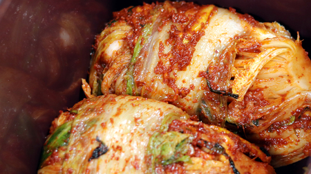 Kimchi is representative of fermented food.の写真素材