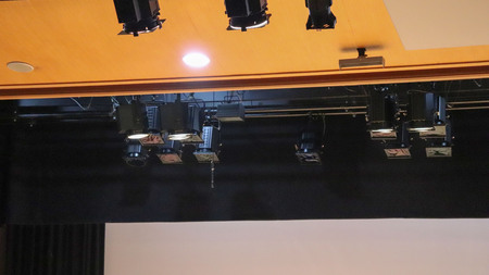 shoot a light on the stageの写真素材