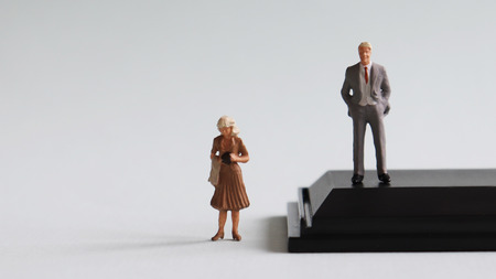 The concept of the limitation on the promotion of women in the workplace.の写真素材