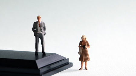 The concept of the limitation on the promotion of women in the workplace.の写真素材