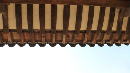 Inside the roof of Korean traditional house.