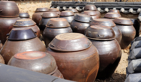 A jangdokdae of a traditional Korean house.