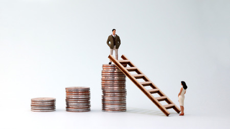 Gender employment discrimination concept.