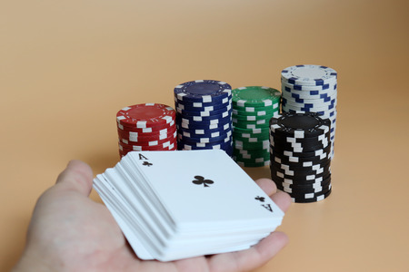 Casino chips and cards.