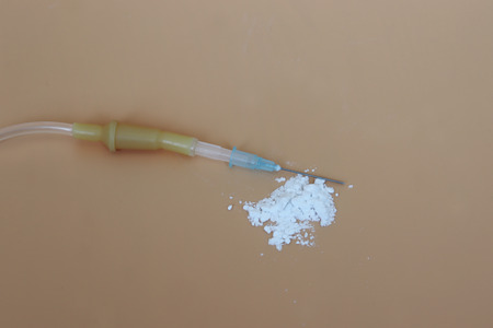 Drugs with a needle tube.の写真素材