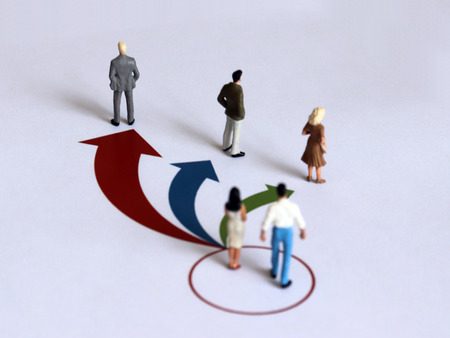 Business concepts and miniature people.の写真素材