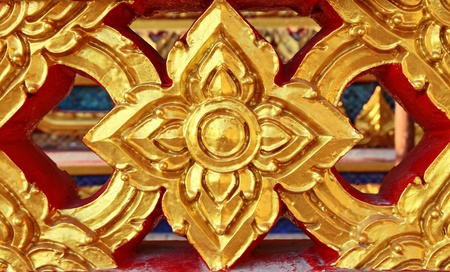 Thai temple sculpture, painting fences のeditorial素材