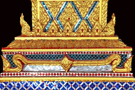 Thai in Thai temple pillarsの写真素材