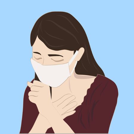 influenza sickness caused by a virusのイラスト素材