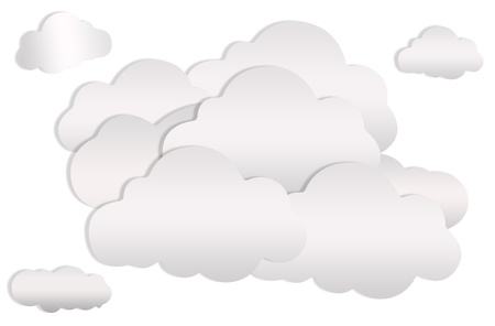 clouds and background white