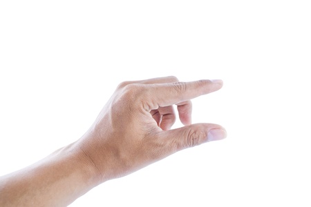 men hand isolated on white background の写真素材