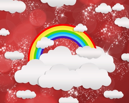 clouds and background redの写真素材