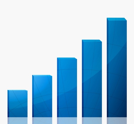 Business graph growth blue arrowの写真素材