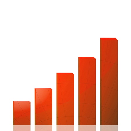 Business graph growth orange arrowの写真素材