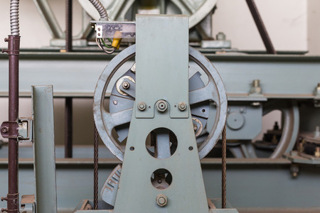 Elevator shaft maintenance. cable controlの写真素材