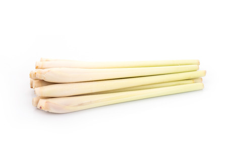 lemon grass. isolate on white backgroundの写真素材