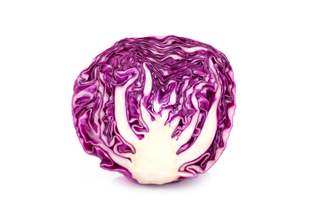 Collard purple isolated on white background.の写真素材