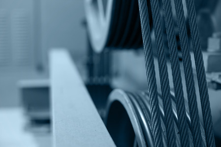 Room Elevator control. cable control in the buildingの写真素材