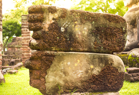 The Buddha at Kamphaengphet Historical Park Nong Pong District Kamphaeng Phet Province, Thailandの写真素材