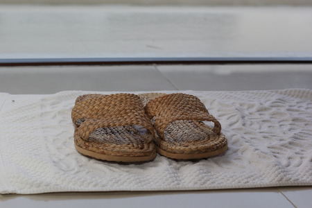 shoe weave hotel near poolの写真素材