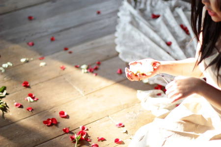 girl rose conceptの写真素材