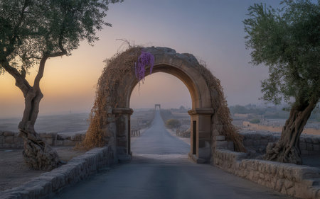 Gateway to the old city of Jeddah, Saudi Arabiaの素材