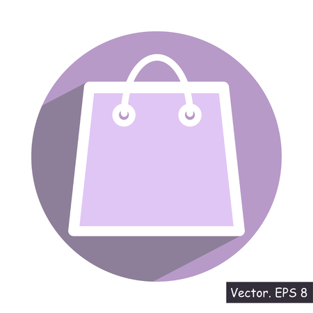 Shopping bag in trendy style. Vector illustration.のイラスト素材