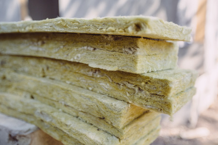 Thermal insulation material folded slim layersの写真素材