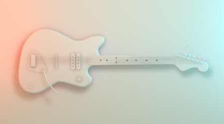 Guitar white modelの写真素材