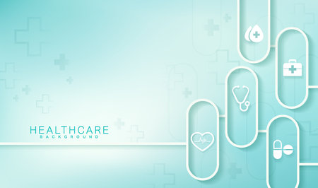 Medical concept background. Set of medecine and health flat icons. Collection health care medical sign icons â stock vectorのイラスト素材