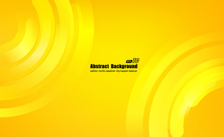 Yellow dynamic abstract background. Modern yellow color. moving 3d lines with shadow. Banner vector illustration.のイラスト素材