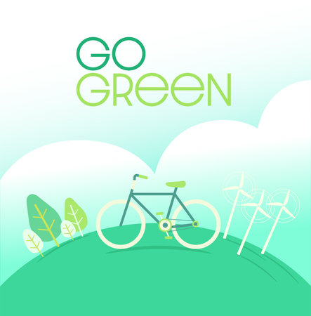 Vector about Environment concept templateのイラスト素材