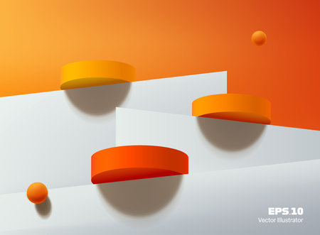 3d rendering, Abstract minimal stage for product display present background.のイラスト素材