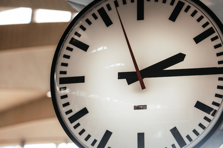 Bangkok  Thailand Close up Clock at the sky-train stationの写真素材