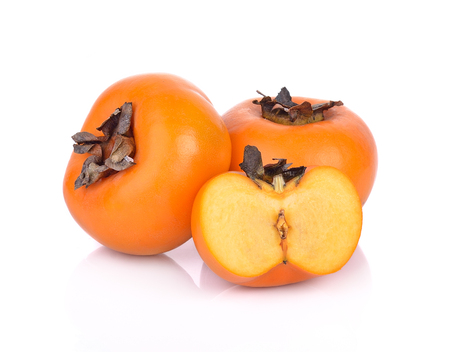 Persimmon isolated on the white background .の写真素材
