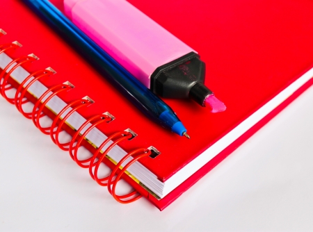 Notebook and penの写真素材