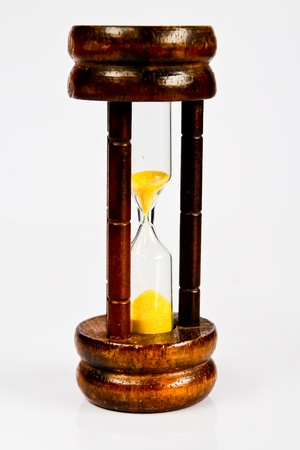 Wooden hourglass の写真素材