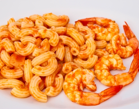 a delicious macaroni   shrimpの写真素材