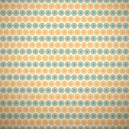 10 Attractive vector seamless patterns (tiling). Blue, orange colors. Texture for printing onto fabric, paper, scrap booking. Abstract flower, shape. Classy feminine background. Retro and vintage.のイラスト素材