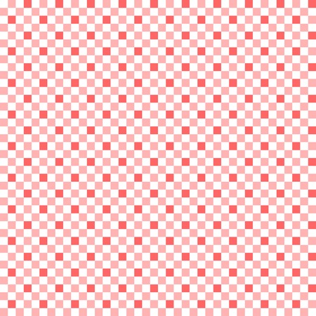 Plaid vector seamless pattern. Endless texture can be used for wallpaper, fill, web background, texture. Monochrome geometric ornament. Square shapes. White and red colors.のイラスト素材