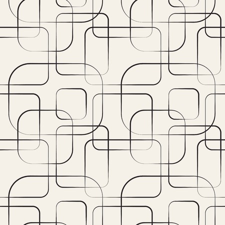 Abstract geometric line and square seamless pattern. のイラスト素材