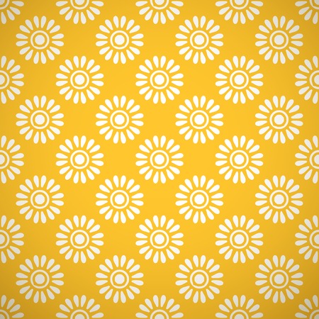Vintage different vector pattern. Endless texture for wallpaper, fill, web page background, surface texture. Monochrome geometric ornament. Yellow, white shabby colors.のイラスト素材
