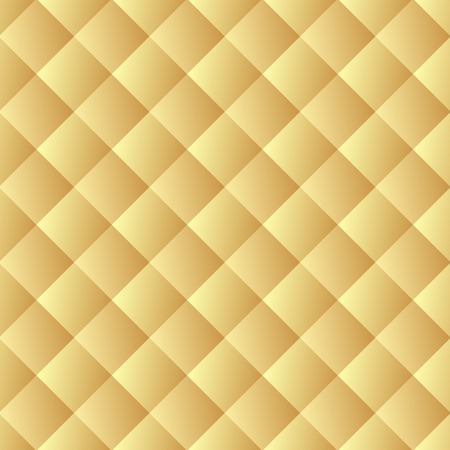 Golden texture background. Leather seamless pattern. Vector illustration for modern design. Abstract cloth neutral backdrop. Diamond shapes.のイラスト素材