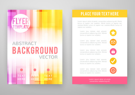 Set of abstract bright background for flyer, brochure template. のイラスト素材