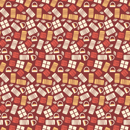 Chocolate bars seamless pattern.のイラスト素材