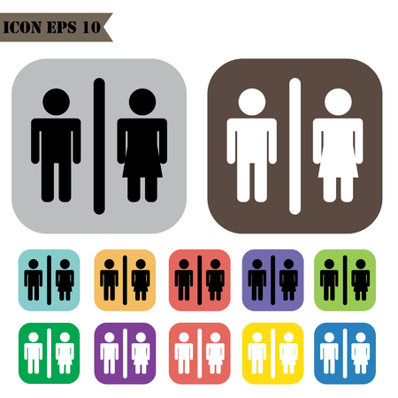 Toilet icons set.Vector illustrationのイラスト素材