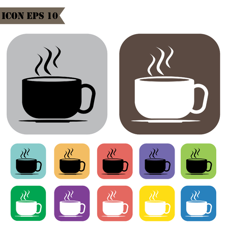 Coffee icons set.Vector illustrationのイラスト素材