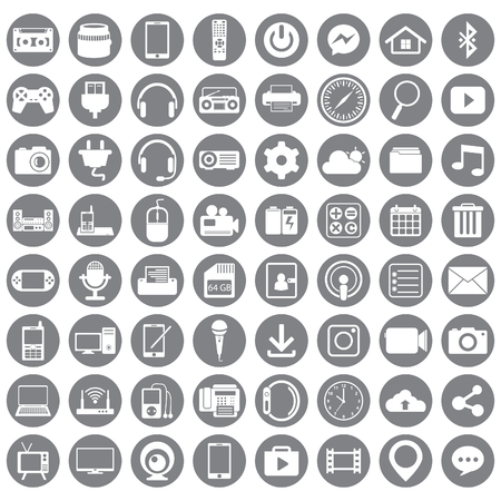 Web and Mobile icons set.Vector illustrationのイラスト素材